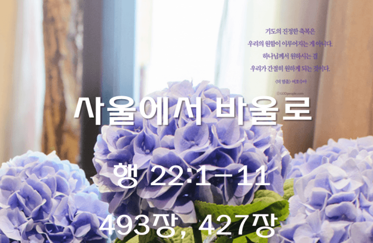 사울에서 바울로 (행 22:1-11)