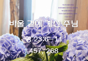 바울 곁에 계신 주님 (행 23:6-11)