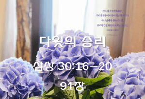 다윗의 승리(삼상 30:16-20)