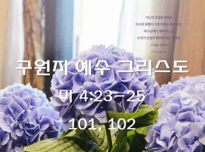 구원자 예수 그리스도 (마 4:23-25)