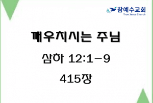 깨우치시는 주님 (삼하 12:1-9)