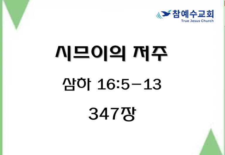 시므이의 저주 (삼하 16:5-13)