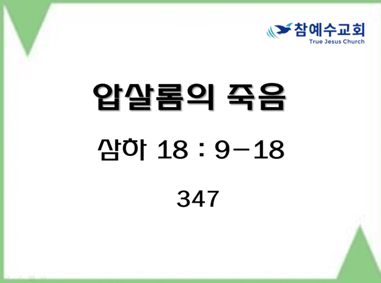 압살롬의 죽음 (삼하 18:9-18)