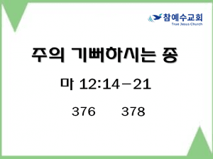 주의 기뻐하시는 종(마 12:14-21)