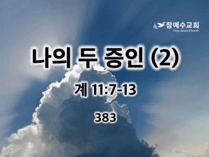 나의 두 증인(2) (계 11:7-13)