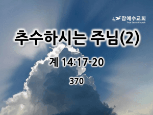 추수하시는 주님(2) (계 14:17-20)