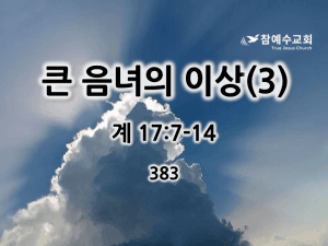 큰 음녀의 이상(3) (계 17:7-14)