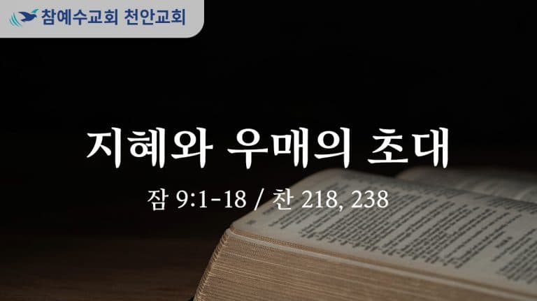 지혜와 우매의 초대 (잠 9:1-18)