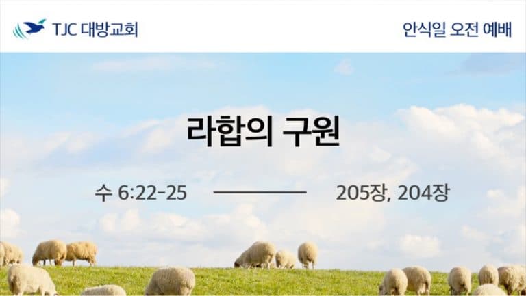 라합의 구원(수 6:22-25)