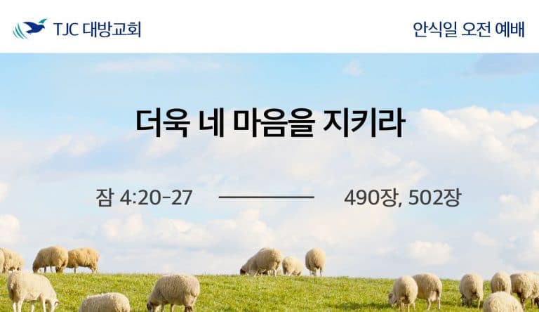 더욱 네 마음을 지키라 (잠 4:20-27)