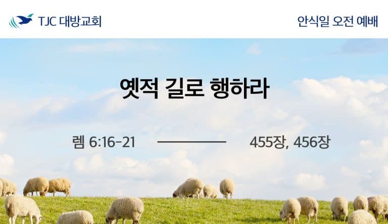 옛적 길로 행하라 (렘 6:16-21)