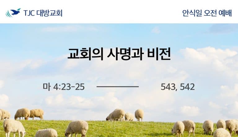 교회의 사명과 비전 (마 4:23-25)