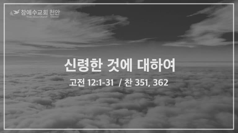 신령한 것에 대하여 (고전 12:1-31)