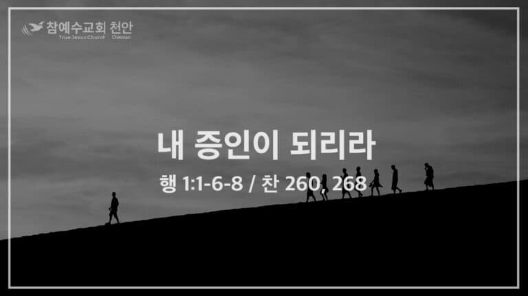 내 증인이 되리라  (행 1:6-8)