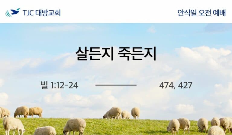 살든지 죽든지 (빌 1:12-24)